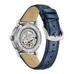 Citizen Automatic NJ0210-13L analog herrklocka med blå urtavla och armband i läder