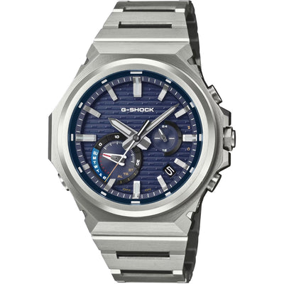 Casio G-Shock GST-B1000D-2AER analog herrklocka med blå urtavla och armband i rostfritt stål