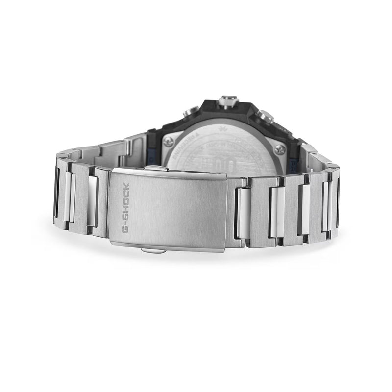 Casio G-Shock GST-B1000D-2AER analog herrklocka med blå urtavla och armband i rostfritt stål