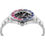 Philipp Plein Challenger PWPZA0124 analog herrklocka med svart urtavla och armband i rostfritt stål
