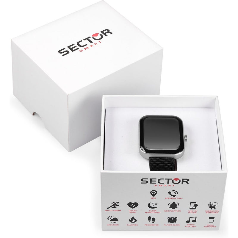 Sector S-03 Pro Smartwatch R3251159003 digital unisexklocka med svart urtavla och armband i textil
