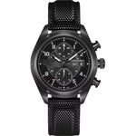 Hamilton Khaki Field Auto Chrono Resident Evil Requie H71636330 analog herrklocka med svart urtavla och armband i gummi