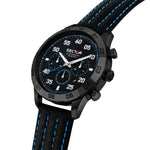 Sector 270 Herrklocka R3251578013 analog unisexklocka med svart urtavla och armband i läder