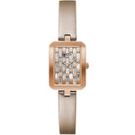 Guess Bauble Damklocka GW0103L2 analog damklocka med silver urtavla och armband i läder