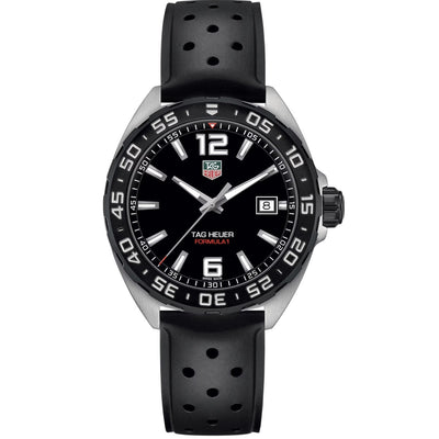 TAG Heuer Formula 1 Date WAZ1110.FT8023 analog herrklocka med svart urtavla och armband i gummi