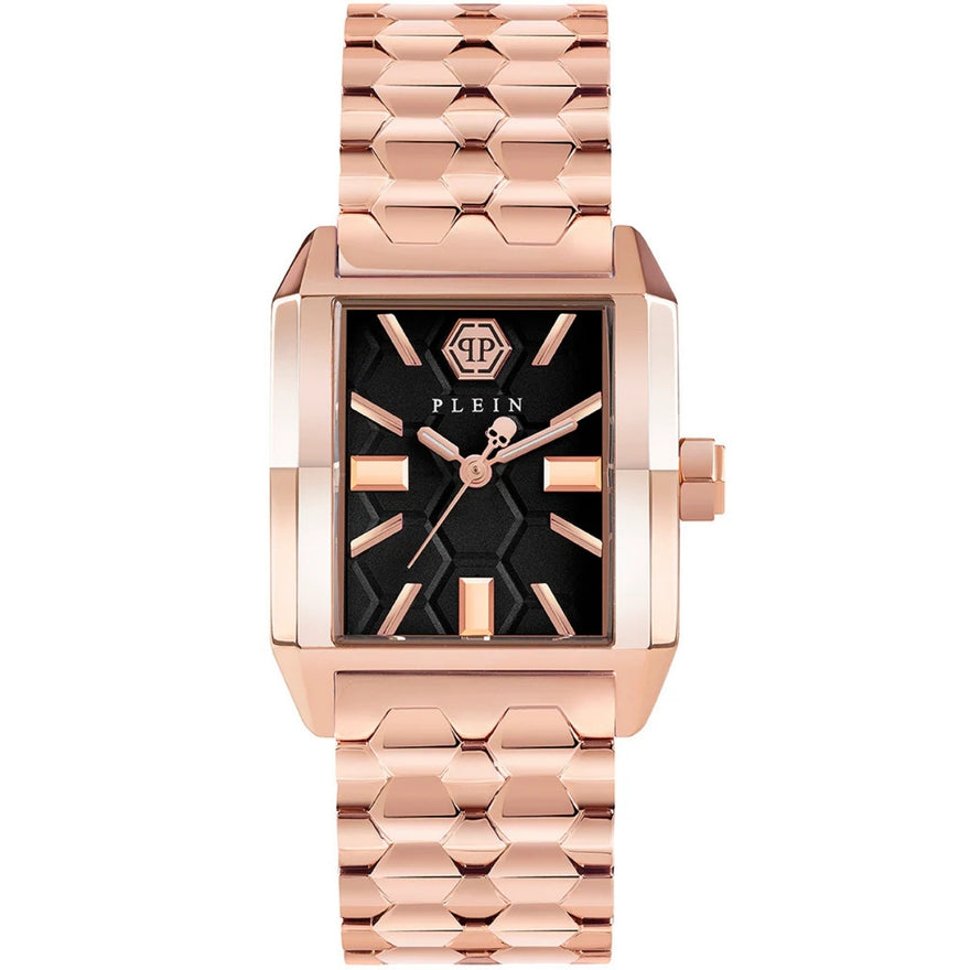 Philipp Plein Offshore PWMAA0822 analog damklocka med brun urtavla och armband i rostfritt stål