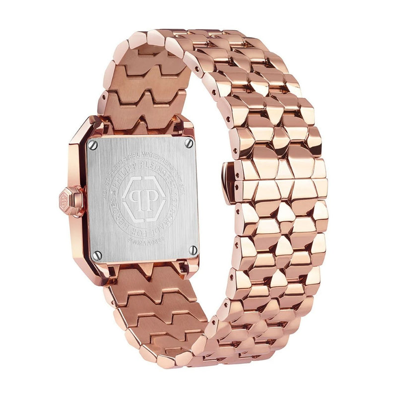 Philipp Plein Offshore PWMAA0822 analog damklocka med brun urtavla och armband i rostfritt stål