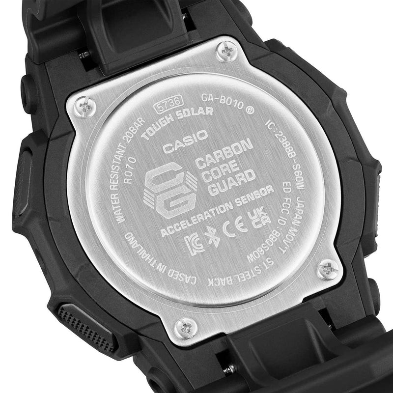 Casio G-Shock GA-B010-1AER analog herrklocka med svart urtavla och armband i resin