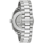 Bulova Lunar Pilot 96K115 analog herrklocka med rött urtavla och armband i rostfritt stål