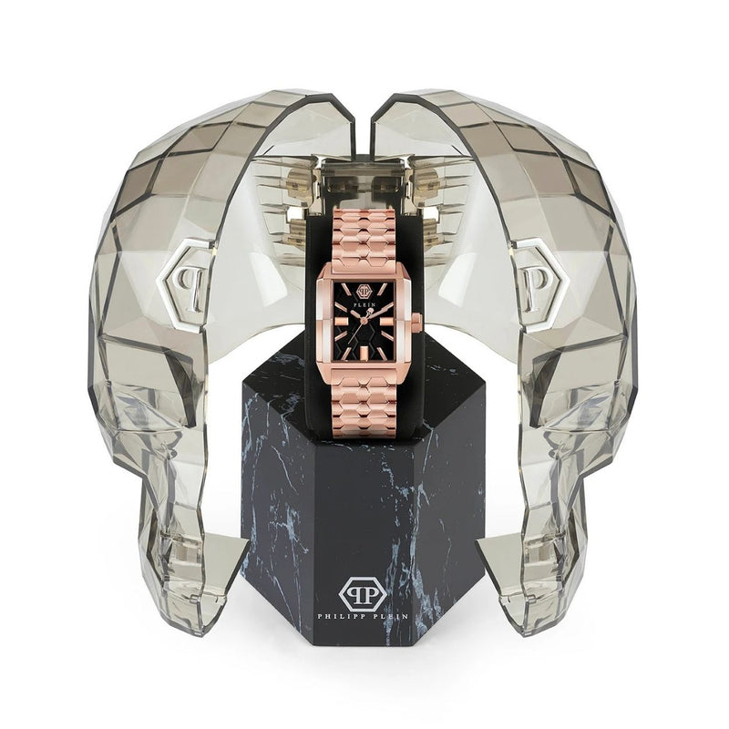 Philipp Plein Offshore PWMAA0822 analog damklocka med brun urtavla och armband i rostfritt stål