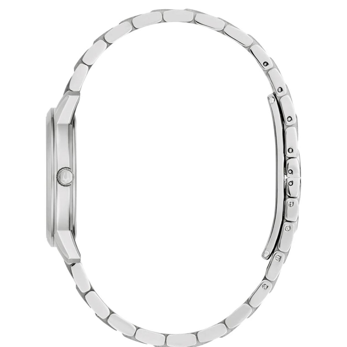 Bulova Sutton Ladies analog damklocka med silver urtavla och armband i rostfritt stål