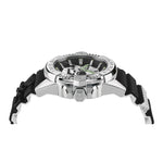 Philipp Plein The Skull PWAAA0121 analog herrklocka med svart urtavla och armband i gummi