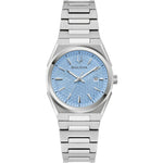 Bulova Classic 96M177 analog damklocka med blå urtavla och armband i rostfritt stål