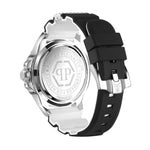 Philipp Plein The Skull PWAAA0121 analog herrklocka med svart urtavla och armband i gummi
