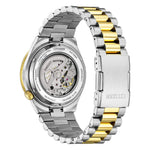 Citizen Tsuyosa Shore NJ0234-58X analog herrklocka med rött urtavla och armband i rostfritt stål
