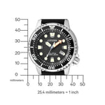 Citizen Eco-Drive Promaster BN0150-10E analog herrklocka med svart urtavla och armband i gummi