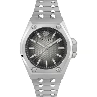 Philipp Plein Extreme Gent PWPMA0124 analog herrklocka med grå urtavla och armband i rostfritt stål