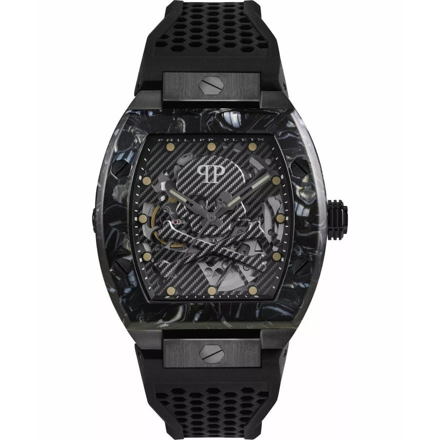 Philipp Plein Plein Extreme PWGAA0221 analog herrklocka med svart urtavla och armband i gummi