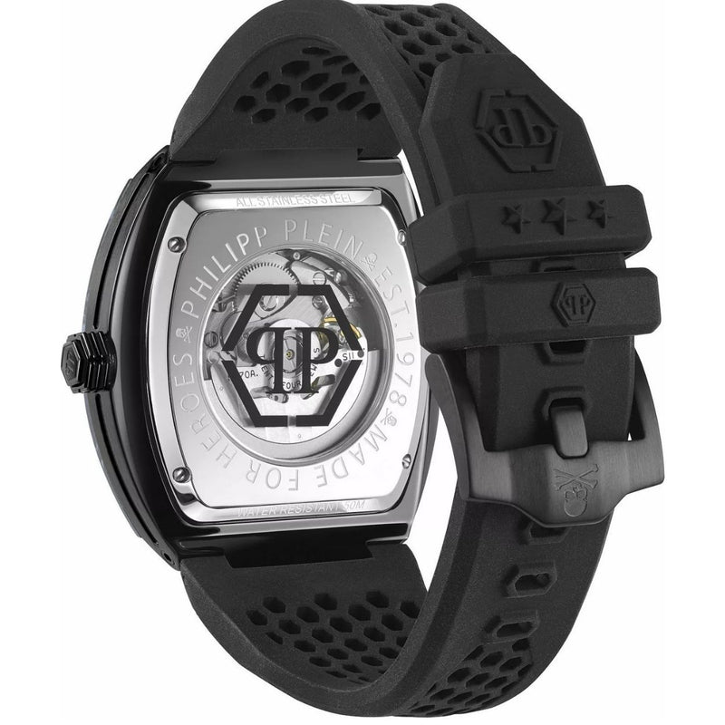 Philipp Plein Plein Extreme PWGAA0221 analog herrklocka med svart urtavla och armband i gummi