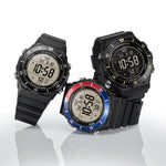 Casio Timeless AE-1700H-1BVEF digital herrklocka med svart urtavla och armband i resin