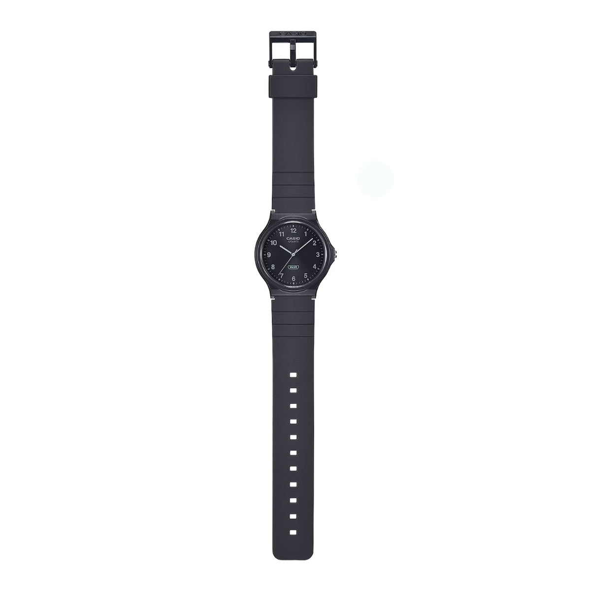 Casio Timeless MQ-24B-1BEF analog unisexklocka med svart urtavla och armband i resin
