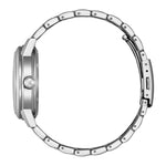 Citizen Automatic Mechanical NJ0210-56A analog herrklocka med vit urtavla och armband i rostfritt stål
