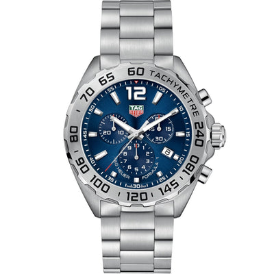 TAG Heuer Formula 1 Chronograph CAZ101K.BA0842 analog herrklocka med blå urtavla och armband i rostfritt stål