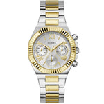 Guess Equality GW0769L3 analog damklocka med silver urtavla och armband i rostfritt stål