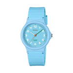 Casio Timeless LQ-24B-2BEF analog unisexklocka med blå urtavla och armband i resin