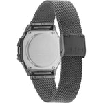 Casio Vintage A168WEMB-1BEF digital unisexklocka med svart urtavla och armband i rostfritt stål