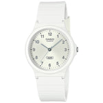 Casio Timeless MQ-24B-7BEF analog unisexklocka med vit urtavla och armband i gummi