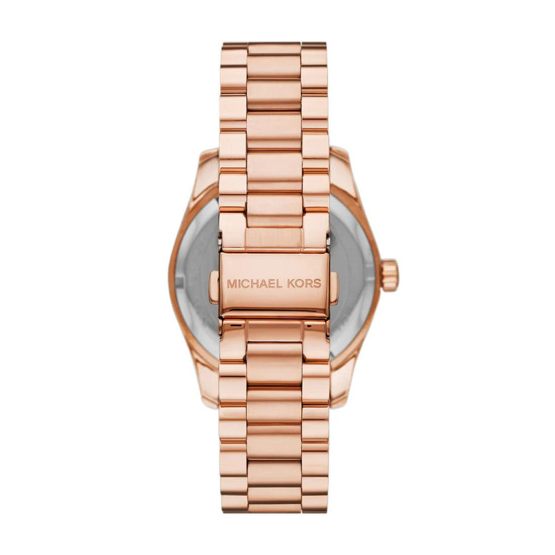 Michael Kors Ø33mm MK7444 analog damklocka med rosa urtavla och armband i rostfritt stål