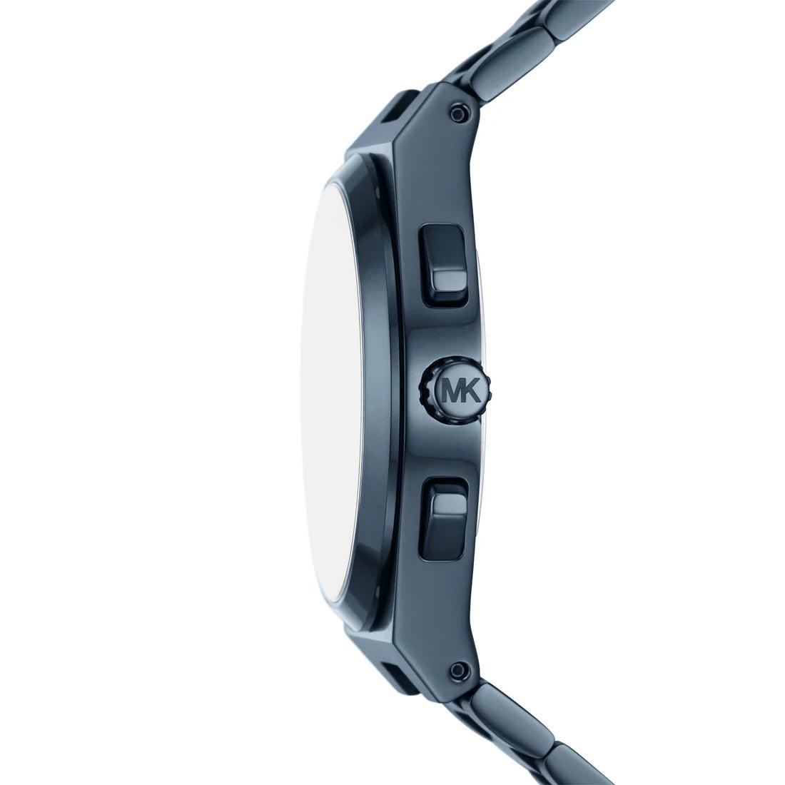 Michael Kors Ø40 MK9147 analog damklocka med blå urtavla och armband i rostfritt stål