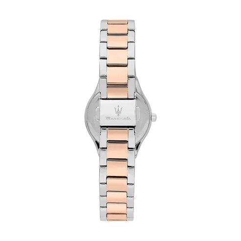 Maserati Attrazione ð30mm R8853151502 analog damklocka med vit urtavla och armband i rostfritt stål