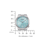 Citizen TSUYOSA NJ0200-50L analog herrklocka med turkos urtavla och armband i rostfritt stål
