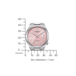 Citizen TSUYOSA Automatisk NJ0200-50Z analog damklocka med rosa urtavla och armband i rostfritt stål