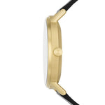 Skagen Kuppel SKW6896 analog herrklocka med svart urtavla och armband i läder