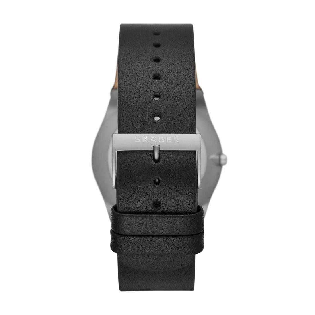 Skagen Melbye Titanium Ø40mm SKW6907 analog herrklocka med grå urtavla och armband i läder