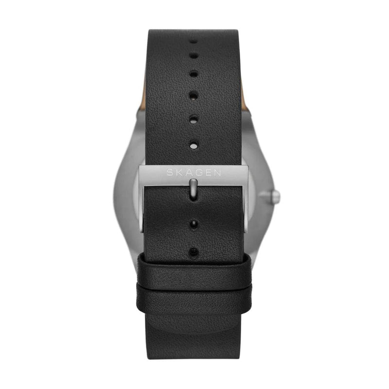 Skagen Melbye Titanium Ø40mm SKW6907 analog herrklocka med grå urtavla och armband i läder