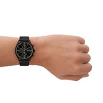 Skagen Holst Chronograph SKW6910 analog herrklocka med svart urtavla och armband i rostfritt stål