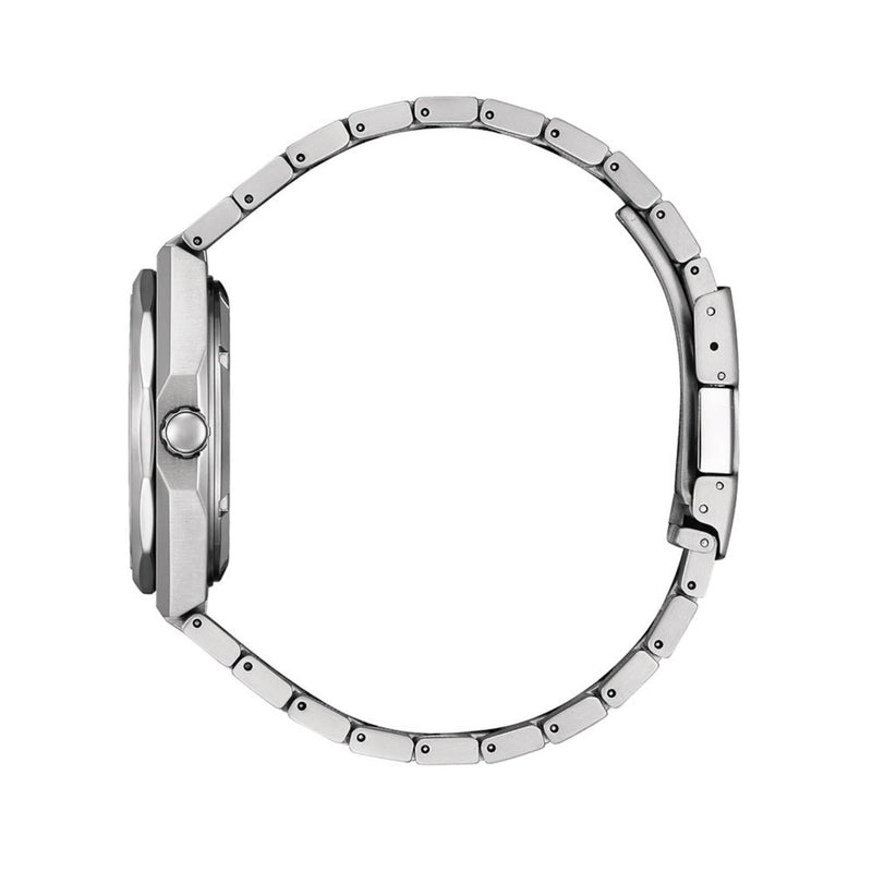 Citizen Zenshin Super-Titanium NK5020-58L analog herrklocka med turkos urtavla och armband i titan