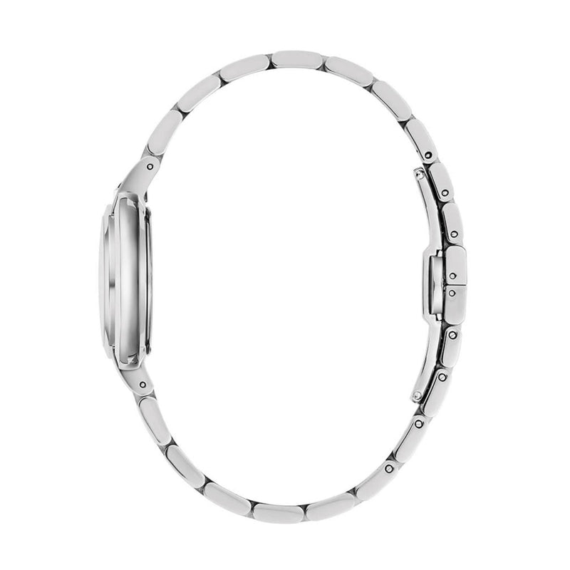 Bulova Classic Rubaiyat 96L338 analog damklocka med rosa urtavla och armband i rostfritt stål