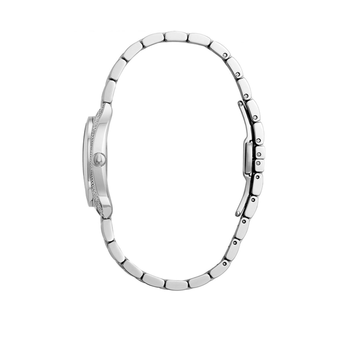 Bulova Classic 96R212 analog damklocka med silver urtavla och armband i rostfritt stål