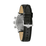 Bulova Classic 96B456 analog herrklocka med blå urtavla och armband i läder