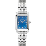 Bulova Sutton 96P245 analog damklocka med blå urtavla och armband i rostfritt stål