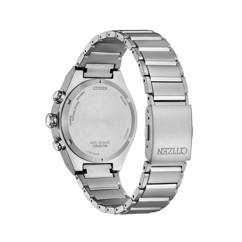 Citizen Zenshin Senkei Super Titanium CA4691-59X analog herrklocka med grön urtavla och armband i titan