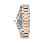 Bulova Classic Surveyor Diamond 98P221 analog damklocka med beige urtavla och armband i rostfritt stål