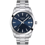 Tissot Gentleman T127.410.11.041.00 analog herrklocka med blå urtavla och armband i rostfritt stål