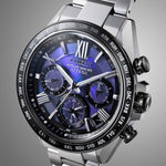 Citizen Satellite Wave GPS CC4075-50L analog herrklocka med blå urtavla och armband i titan