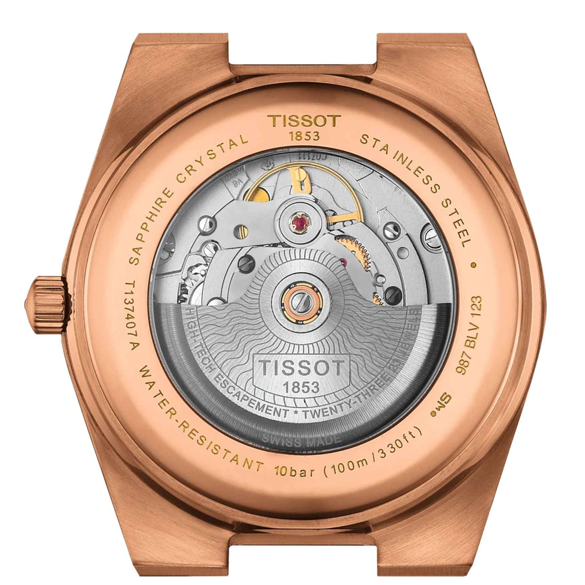Tissot PRX Powermatic 80 T137.407.33.041.00 analog herrklocka med blå urtavla och armband i rostfritt stål